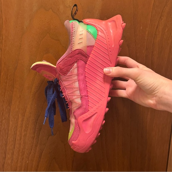 Off-White Pink and Orange Athletic Shoes - Picture 4 of 5